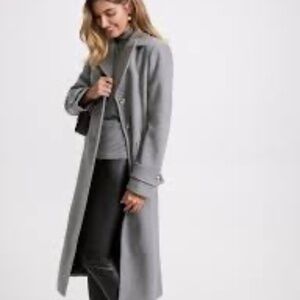 Keepsake Grey Spring/Fall/Mild Winter Business Casual Wool Blend Coat